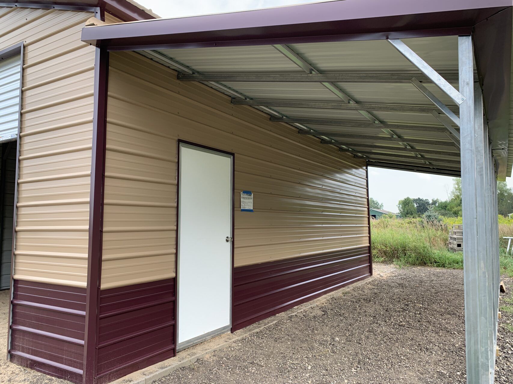 RV Metal Building with Lean To (1) RV Metal Building with Lean To in Texas