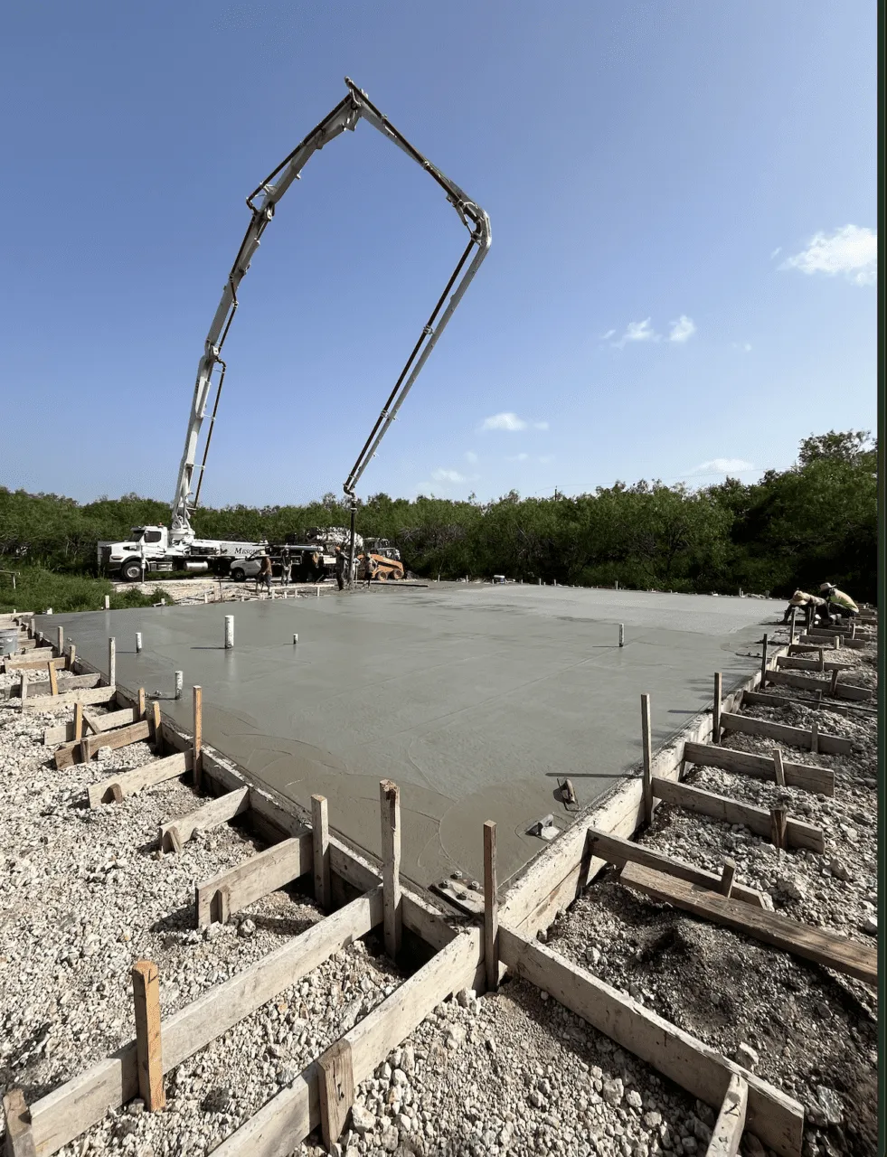 40x60 Red Iron Metal Building in Skidmore, Texas 7838 40x60 Metal Garage with Concrete