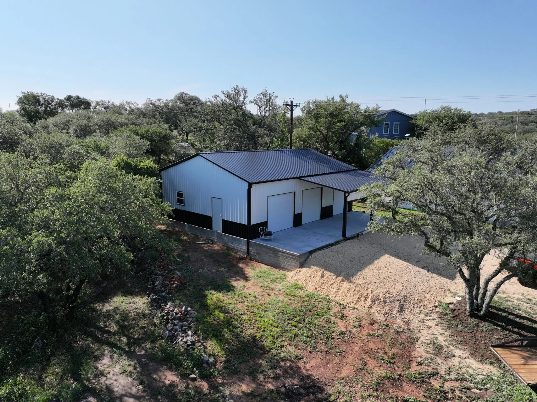 30x40 Metal Storage with Side Lean-to in Buchanan Dam, TX. 30x40 Metal Storage with Side Lean-to in Buchanan Dam, TX.