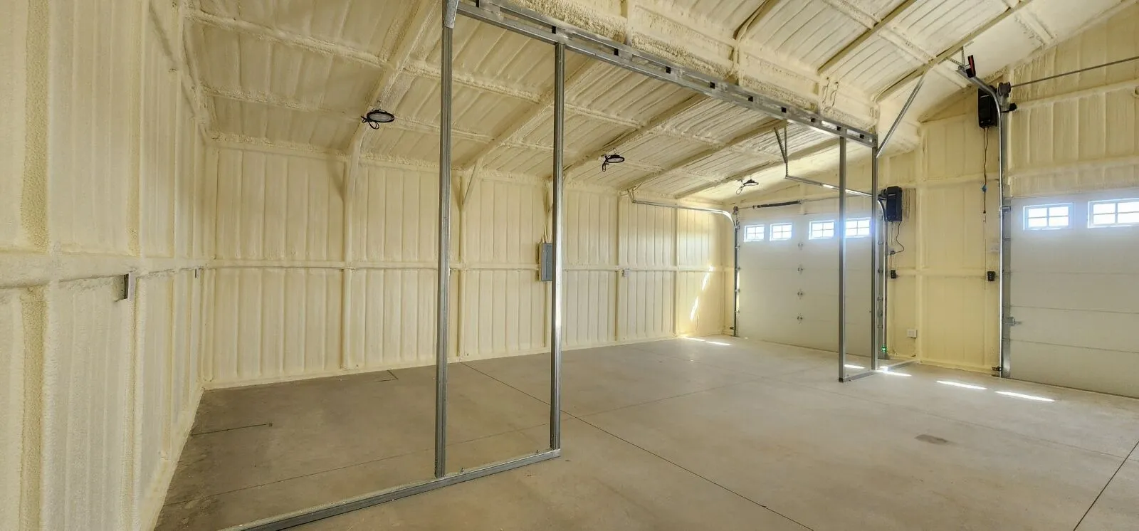 MB23 - 40x30 Modern White Detached Metal Garage | WolfSteel Buildings