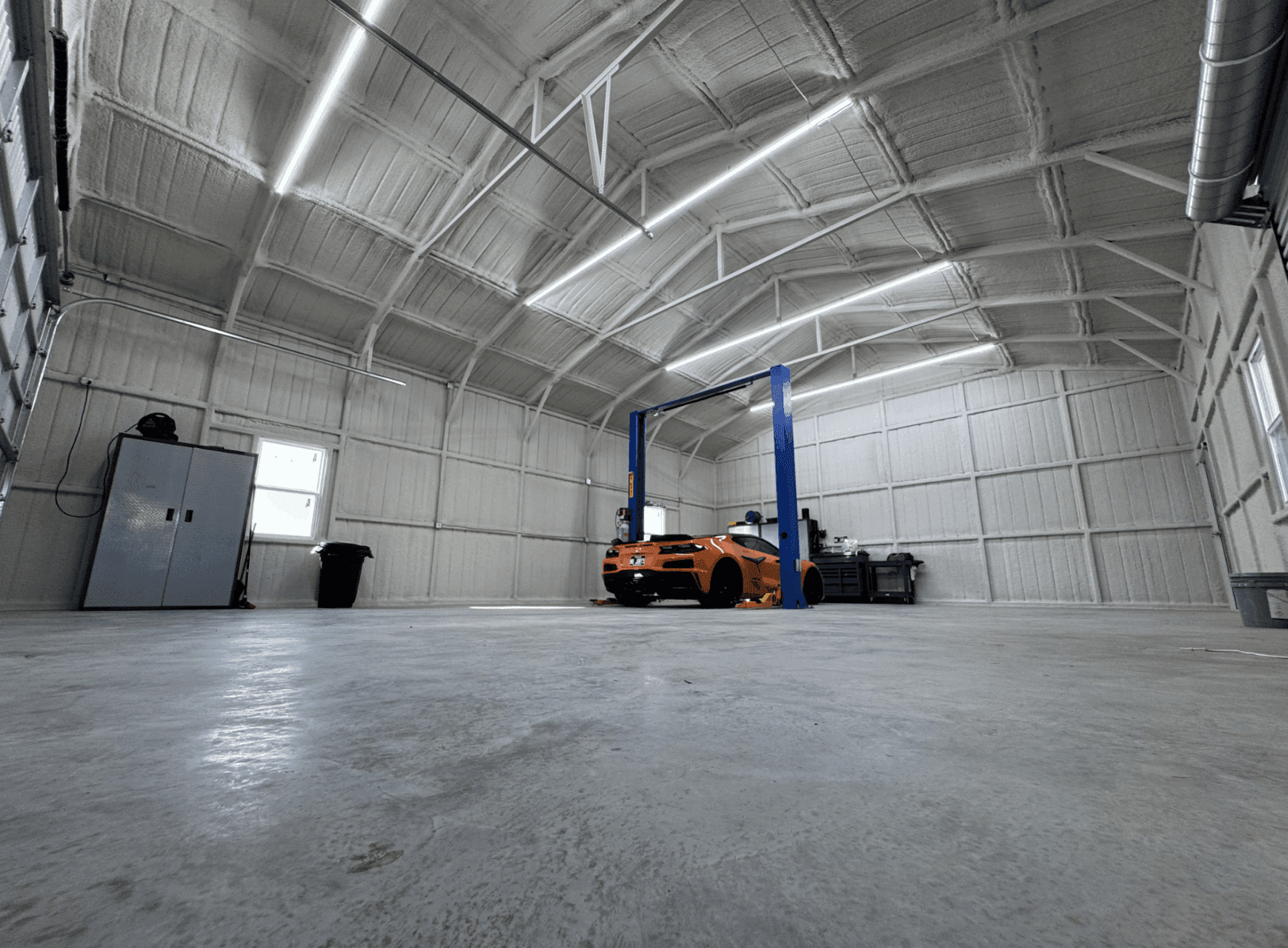 30x40 Tubular Detached Metal Garage with Closed Lean-to in Waxahachie, TX. 30x40 Tubular Detached Metal Garage with Closed Lean-to in Waxahachie, TX.