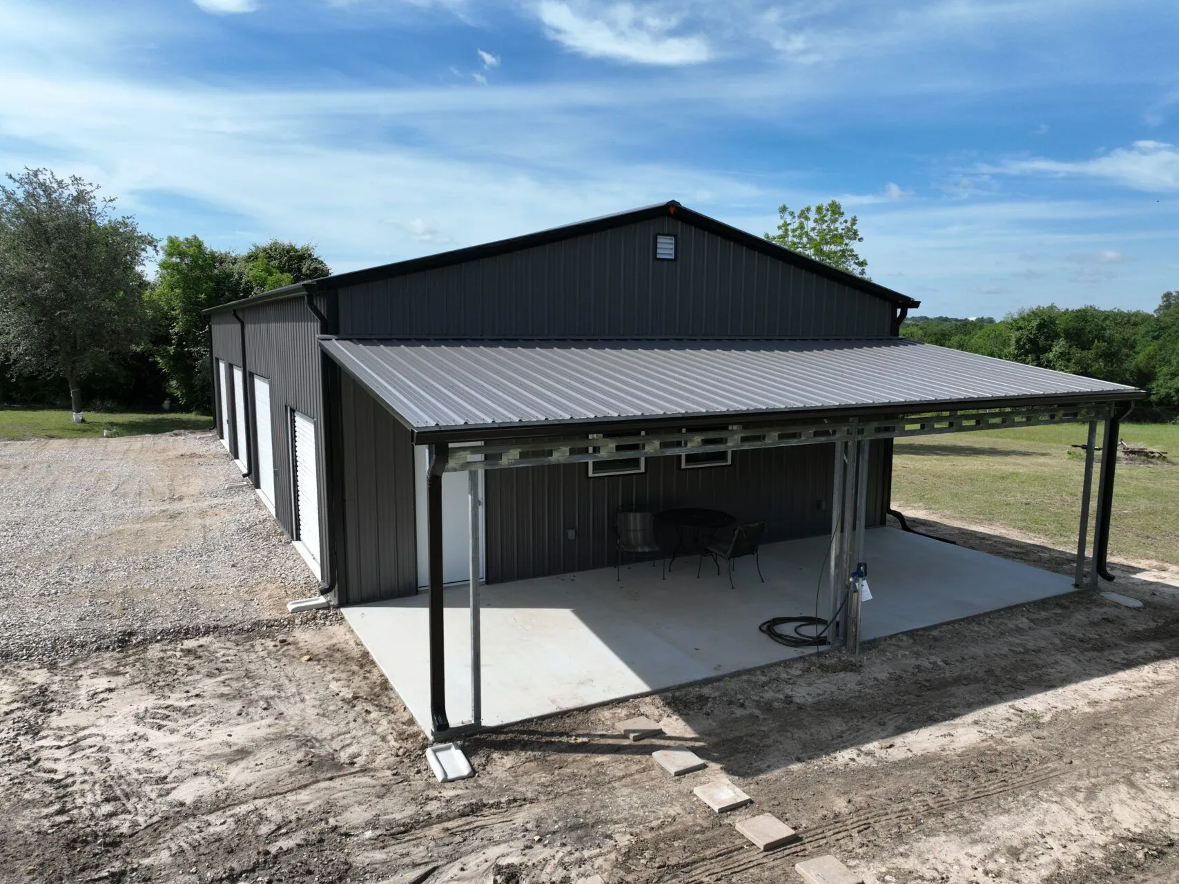 30x60 Storage Metal Building with Side Garage Doors in Weatherford, TX. 30x60 Storage Metal Building with Side Garage Doors in Weatherford, TX.