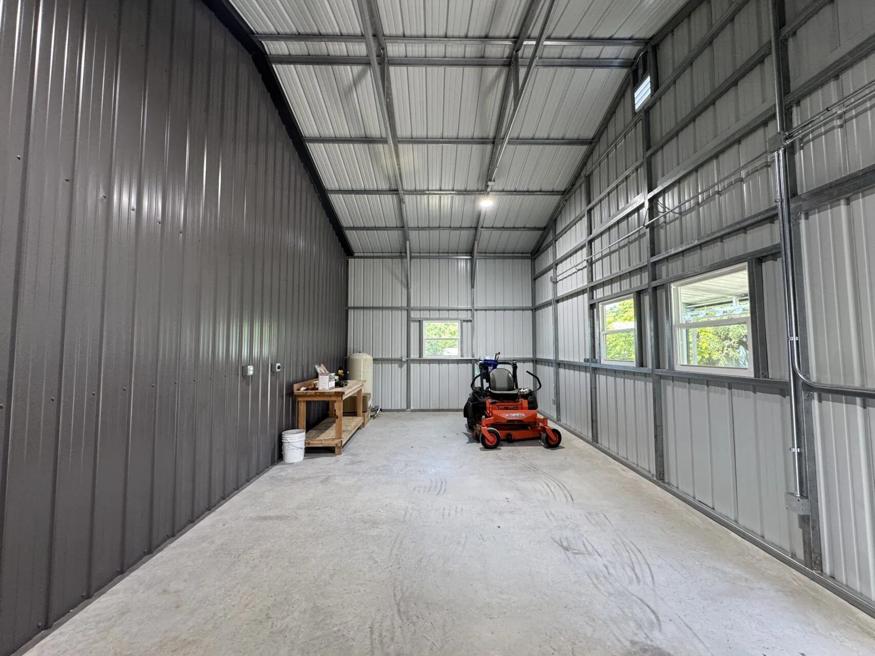 30x60 Storage Metal Building with Side Garage Doors in Weatherford, TX. 30x60 Storage Metal Building with Side Garage Doors in Weatherford, TX.