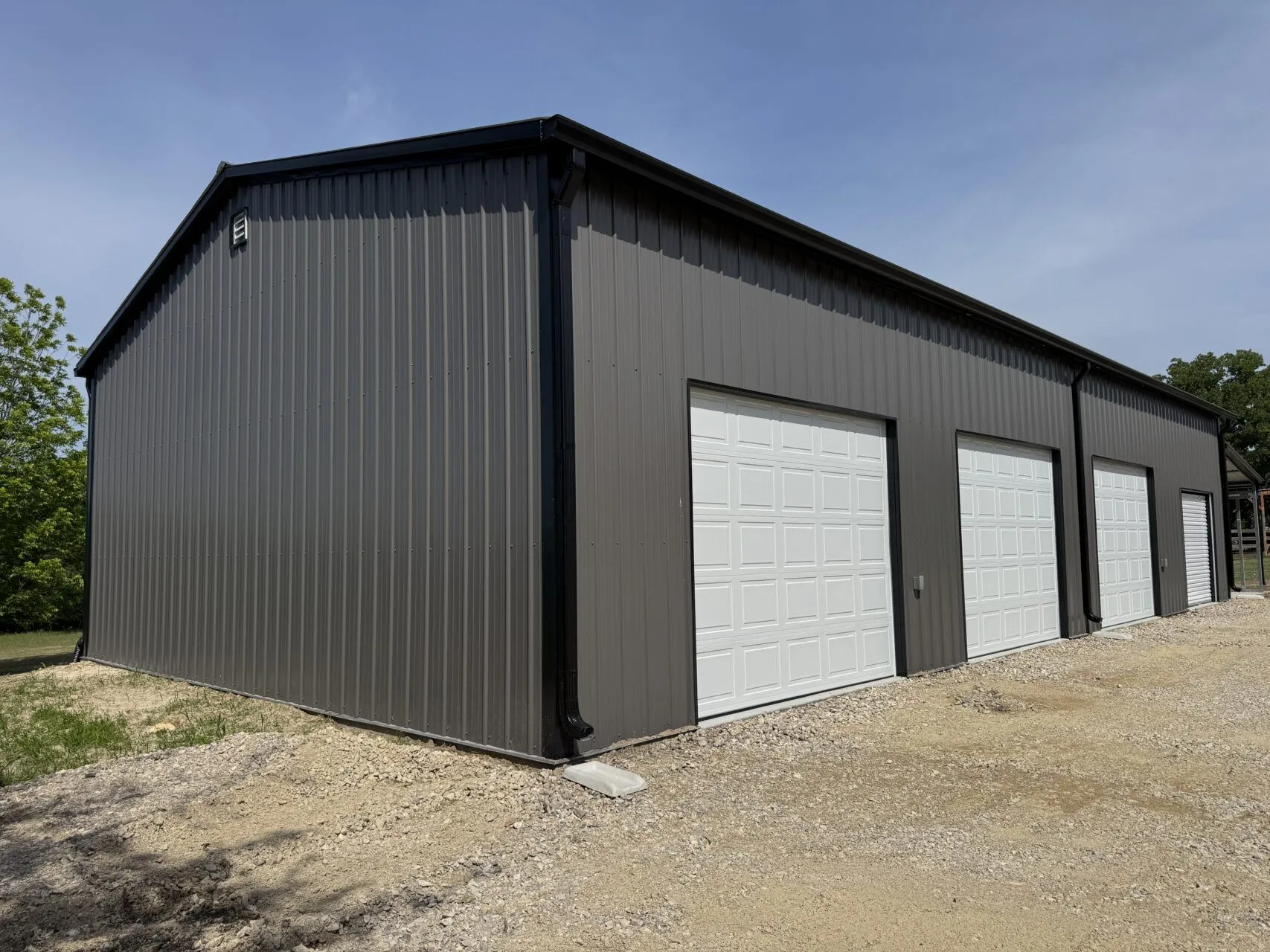 30x60 Storage Metal Building with Side Garage Doors in Weatherford, TX. 30x60 Storage Metal Building with Side Garage Doors in Weatherford, TX.