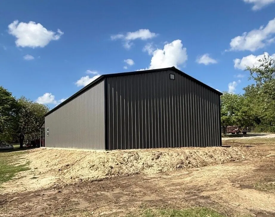 30x60 Storage Metal Building with Side Garage Doors in Weatherford, TX. 30x60 Storage Metal Building with Side Garage Doors in Weatherford, TX.