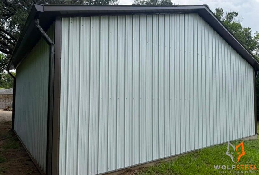 30x25 Metal Storage with Garage Doors in Fort Worth, TX. 30x25 Metal Storage with Garage Doors in Fort Worth, TX.