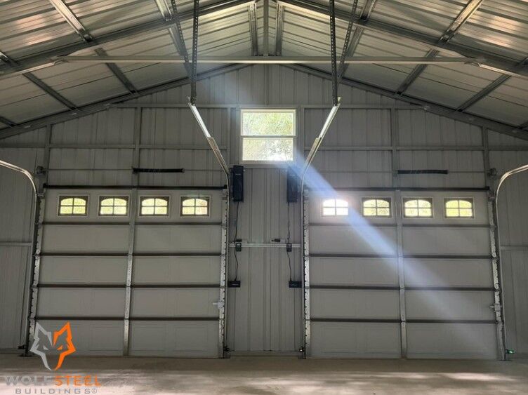 30x25 Metal Storage with Garage Doors in Fort Worth, TX. 30x25 Metal Storage with Garage Doors in Fort Worth, TX.