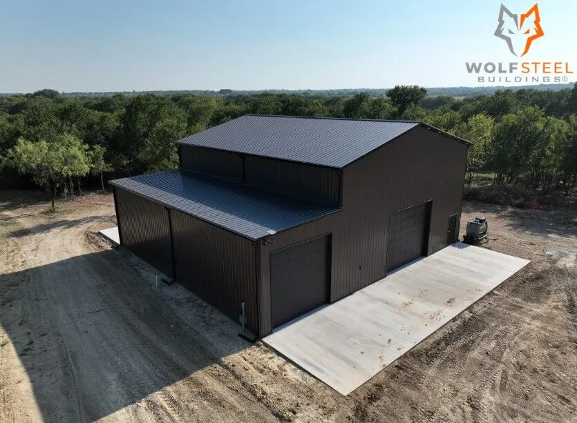 40x50 Wolfspan Metal Workshop in Crowley, TX.