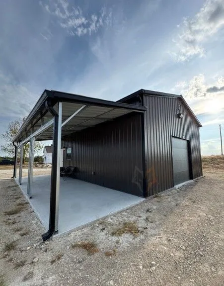 24x30 Metal Storage Built for Texas Ranch in Dublin, TX