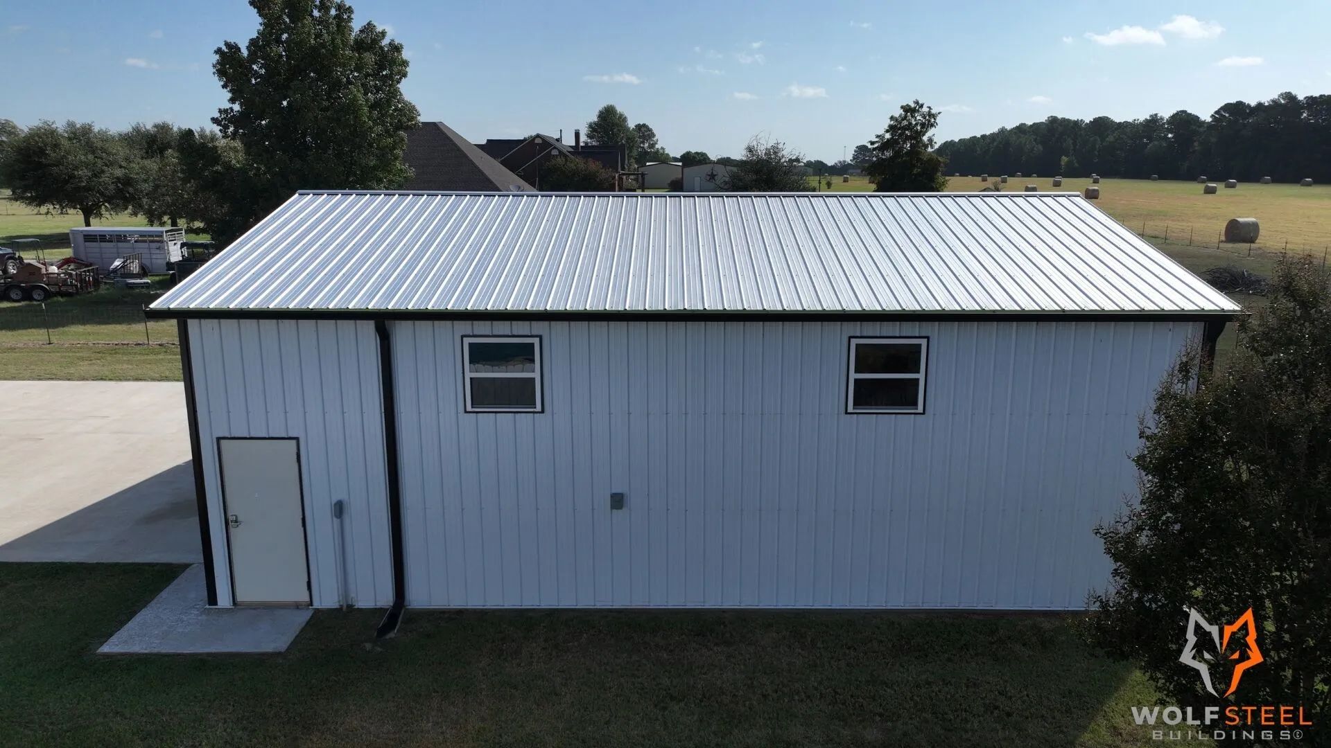 30x40 Steel Workshop with Covered Porch in Van, TX