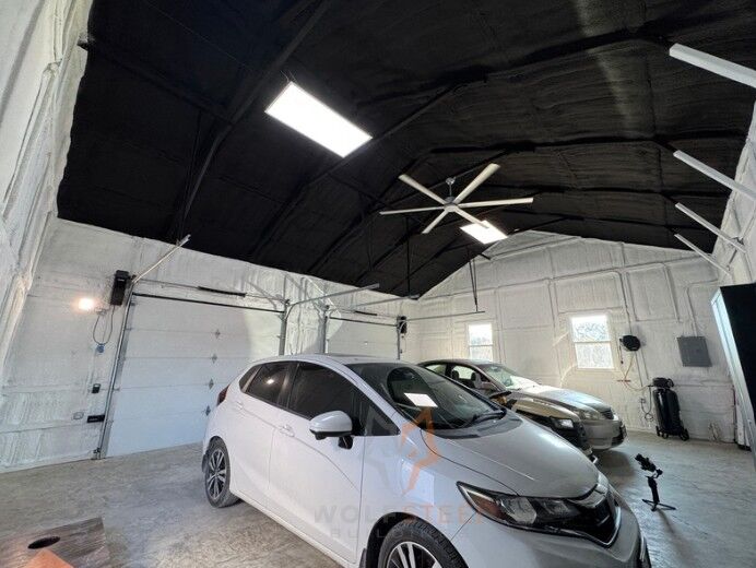 34x30 Black and White 2-Bay Metal Garage in Argyle, TX
