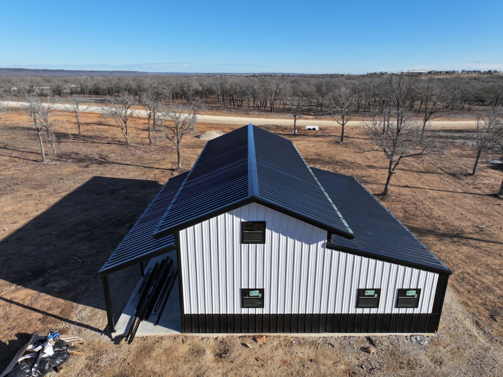 20 x 60 Weld Up Metal Barn in Texas 20 x 60 Weld Up Metal Barn in Texas