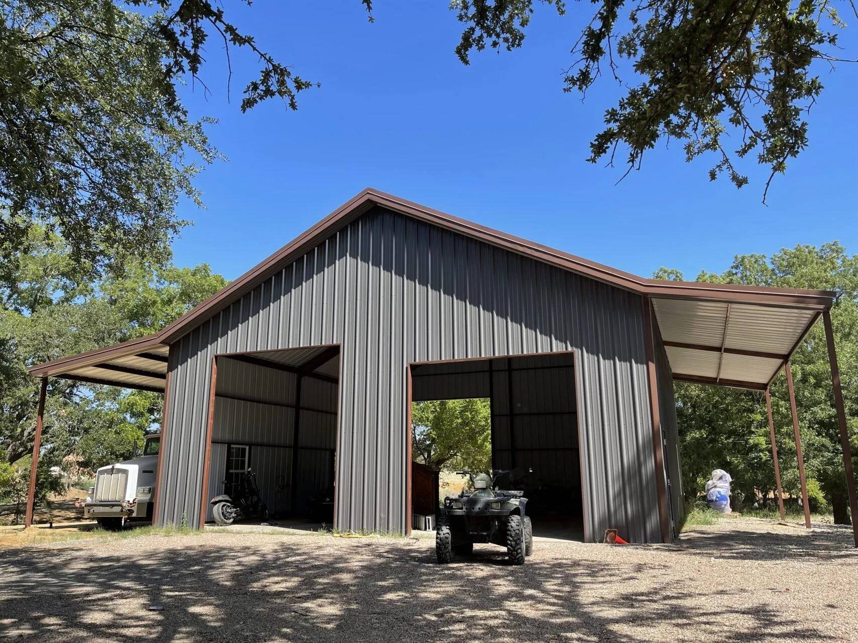40x40 Steel Building in Texas 40x40 Red Iron Steel Metal Building in Texas