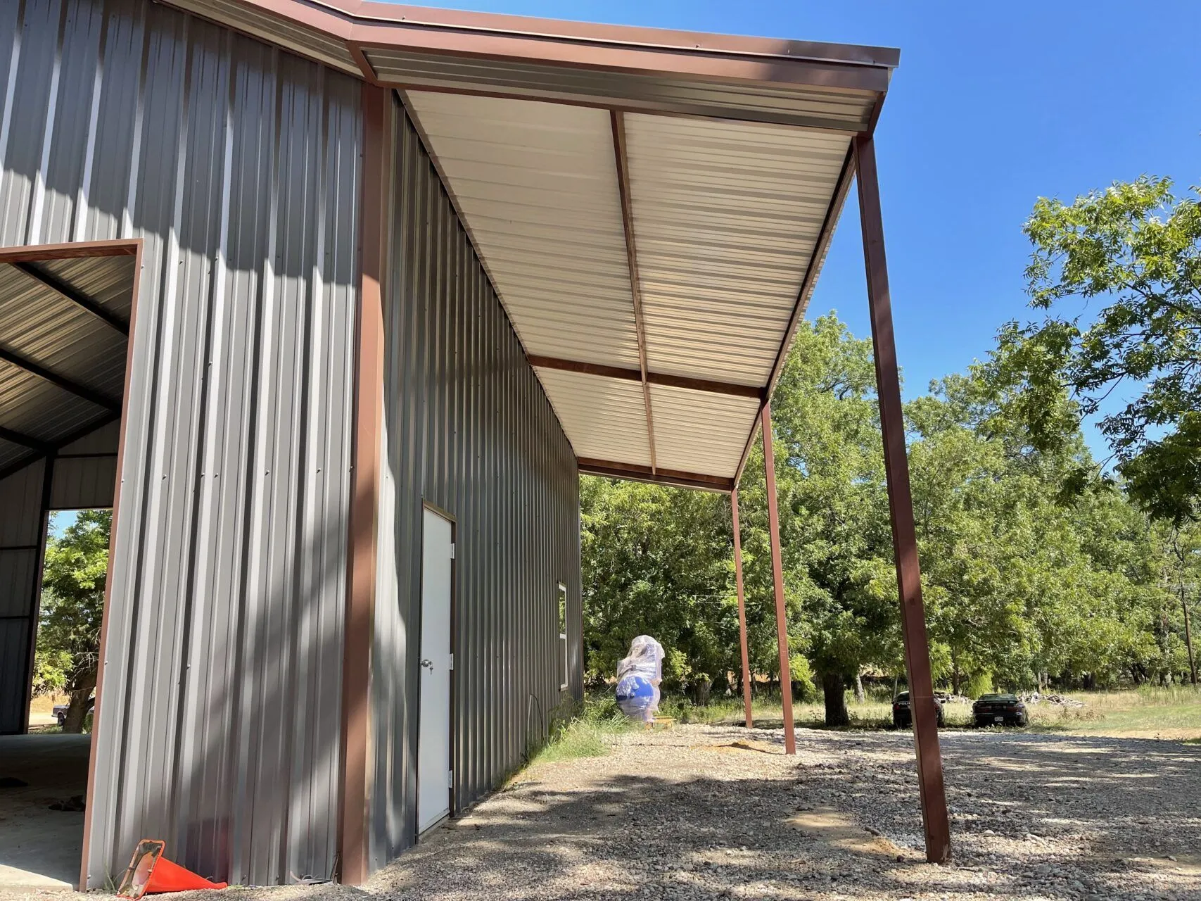 40x40 Red Iron Steel Metal Building in Texas 40x40 Red Iron Steel Metal Building in Texas