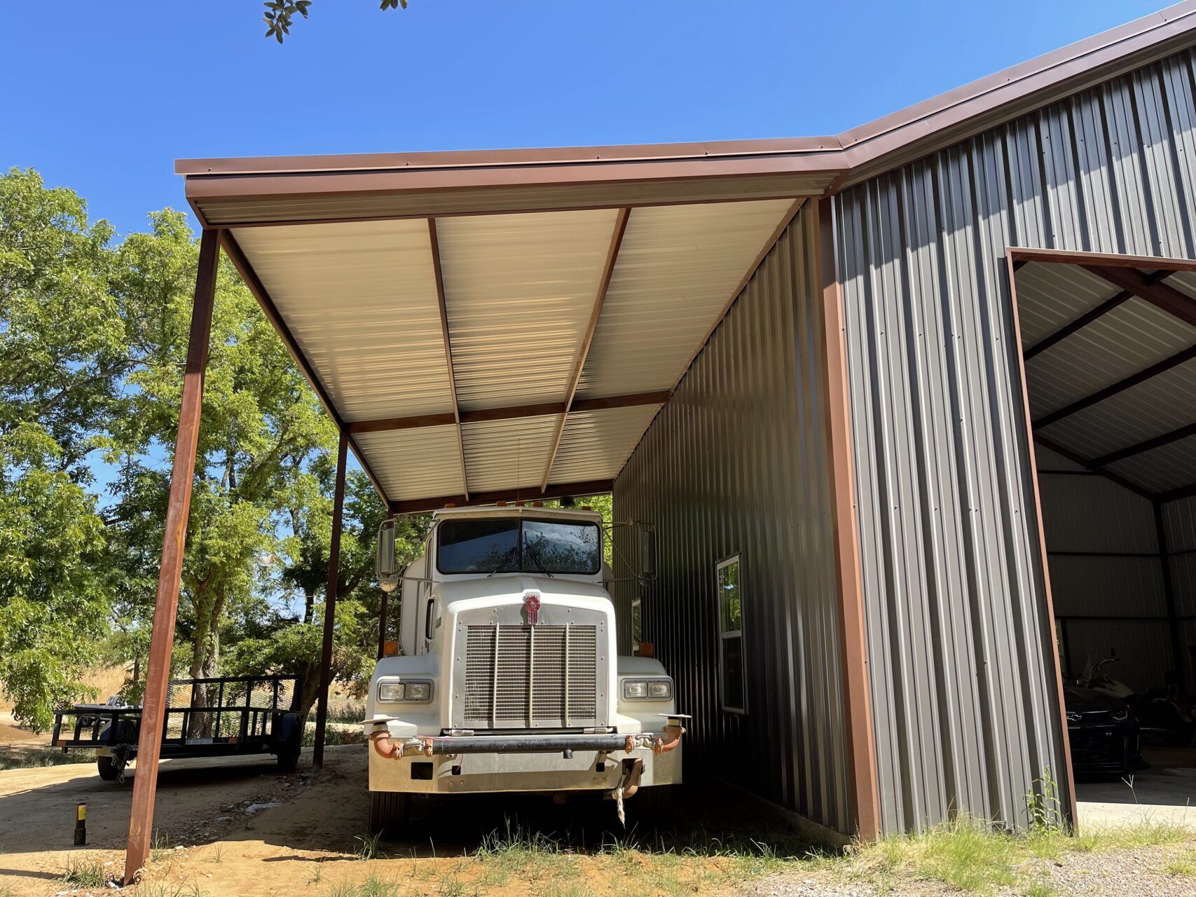 40x40 Red Iron Steel Metal Building in Texas 40x40 Red Iron Steel Metal Building in Texas