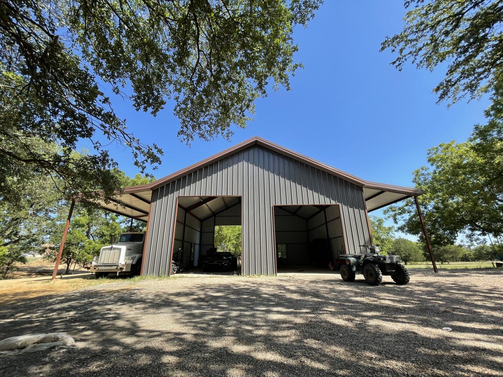 40x40 Red Iron Steel Metal Building in Texas 40x40 Red Iron Steel Metal Building in Texas