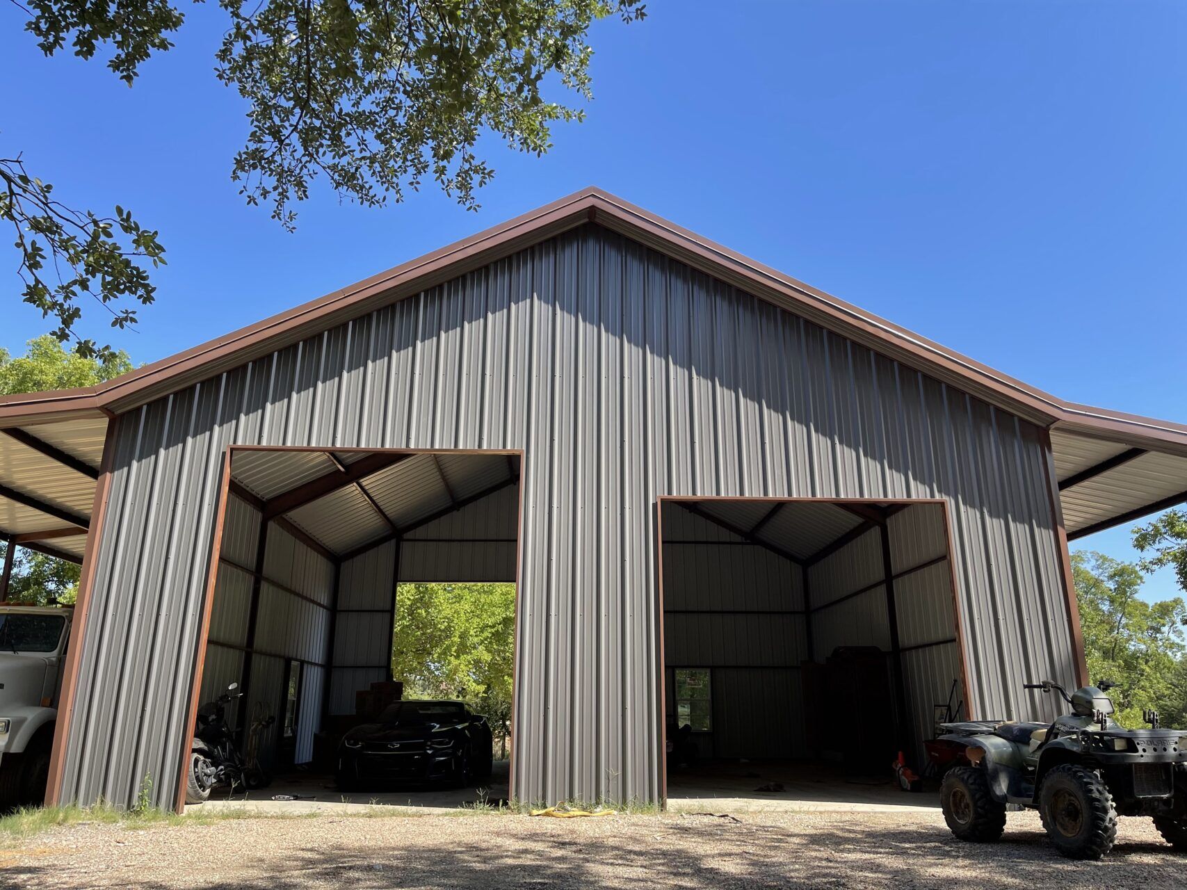 40x40 Red Iron Steel Metal Building in Texas 40x40 Red Iron Steel Metal Building in Texas