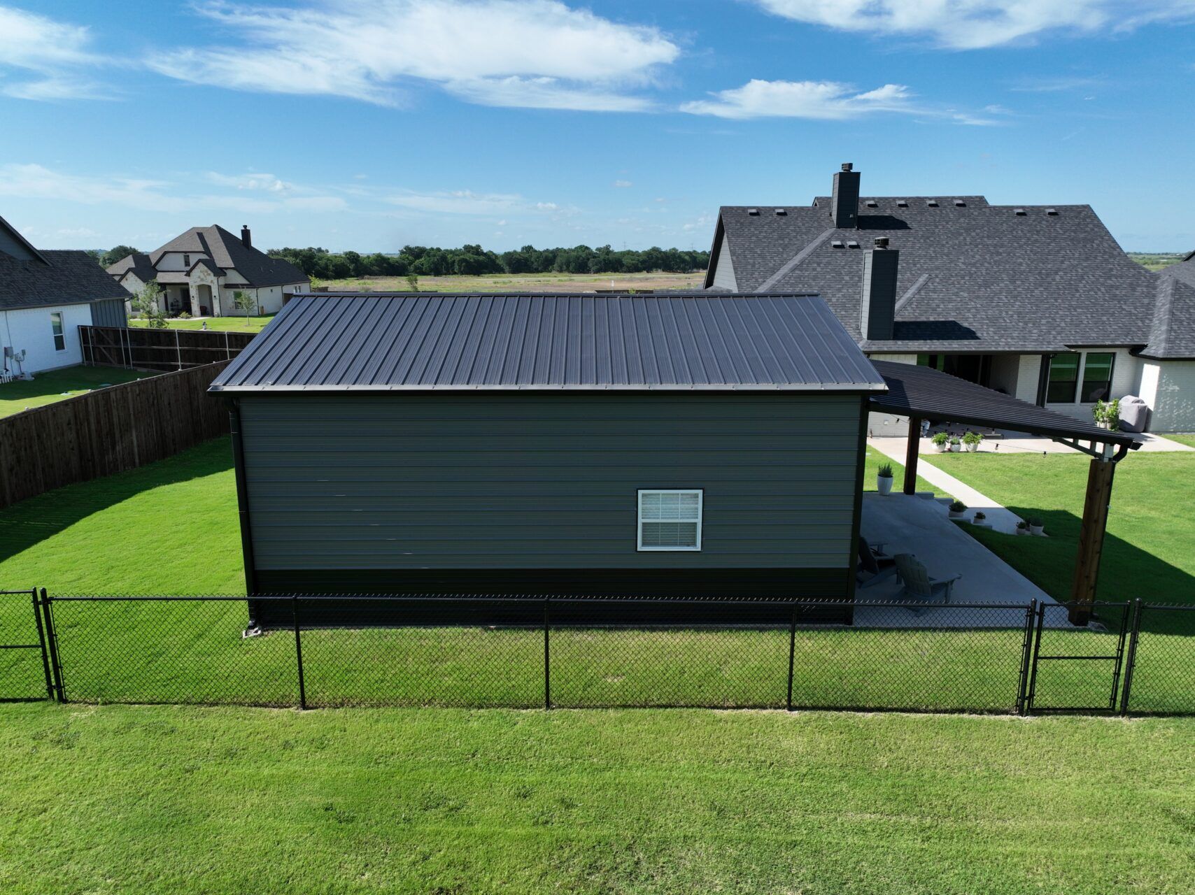 24x30 Custom Backyard Metal Building in Midlothian, TX 24x30 Custom Backyard Metal Building in Midlothian, TX