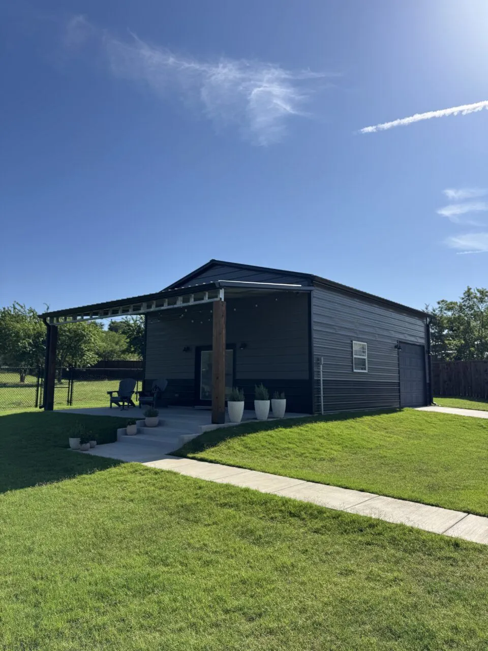 24x30 Custom Backyard Metal Building in Midlothian, TX 24x30 Custom Backyard Metal Building in Midlothian, TX