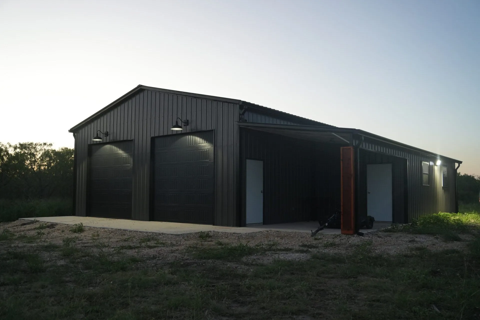 30x40 Steel Building Getaway with Porch in Pawnee, TX 30x40 Steel Building Getaway with Porch in Pawnee, TX