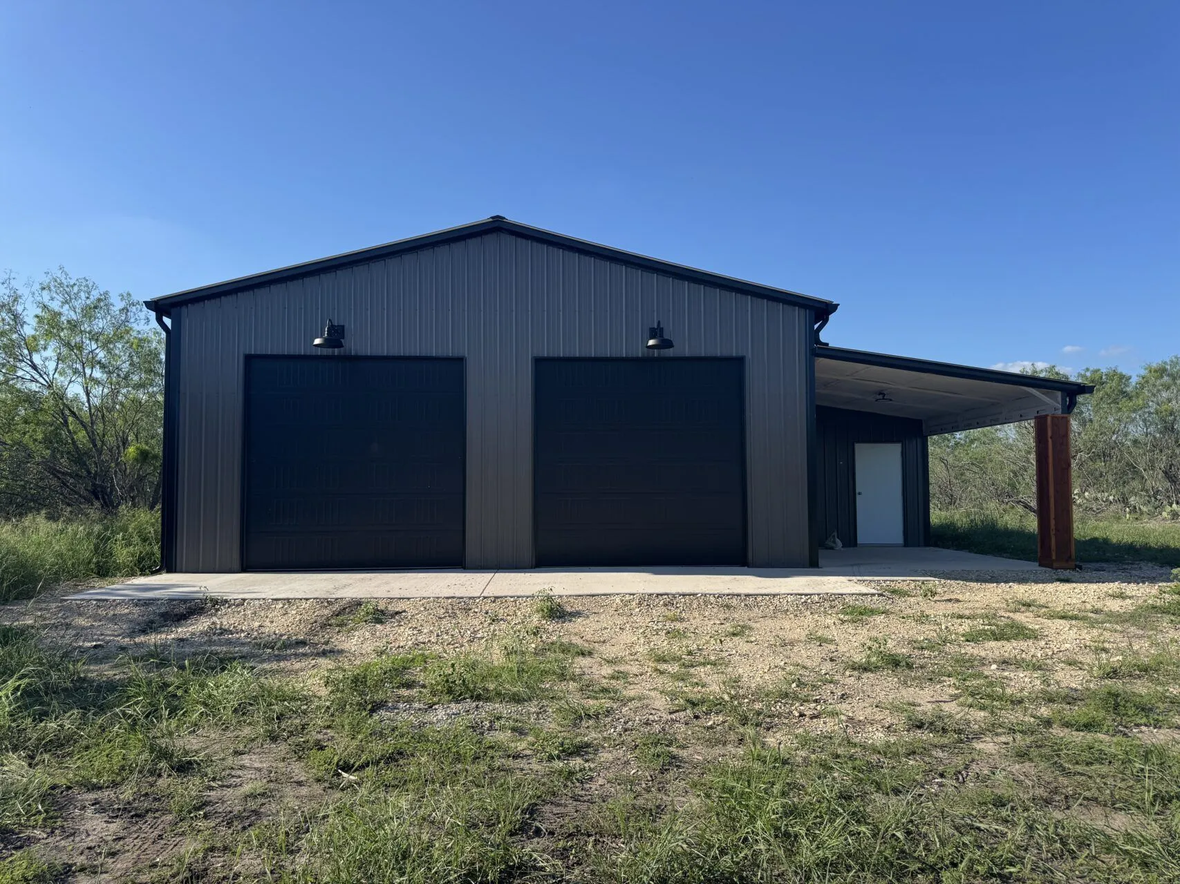 30x40 Steel Building Getaway with Porch in Pawnee, TX 30x40 Steel Building Getaway with Porch in Pawnee, TX