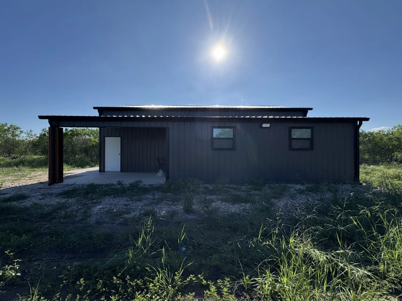 30x40 Steel Building Getaway with Porch in Pawnee, TX 30x40 Steel Building Getaway with Porch in Pawnee, TX