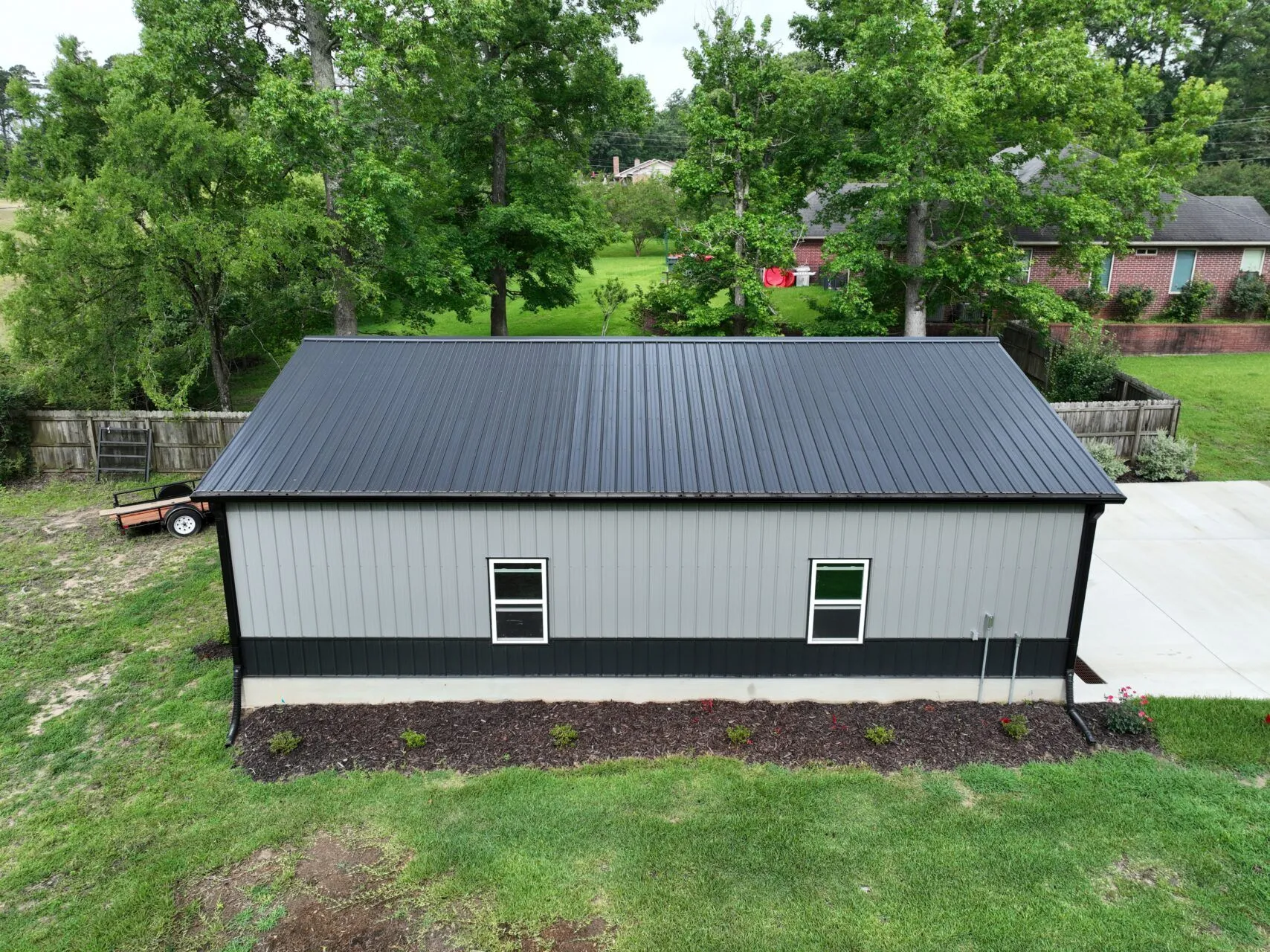 30x40 Black and Grey Steel Garage in Nacogdoches, TX 30x40 Black and Grey Steel Garage in Nacogdoches, TX