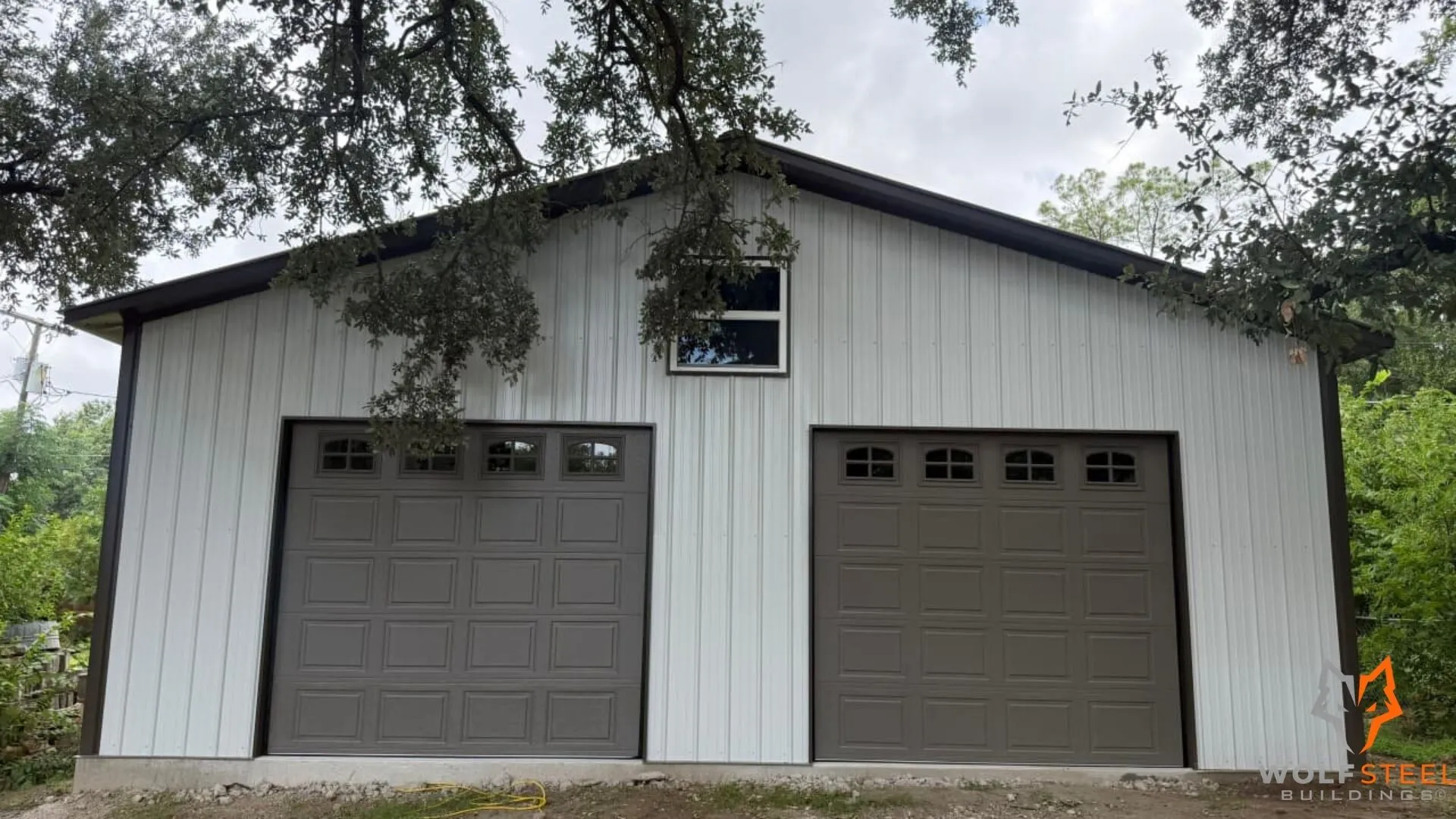30x25 Metal Storage with Garage Doors in Fort Worth, TX. 30x25 Metal Storage with Garage Doors in Fort Worth, TX.