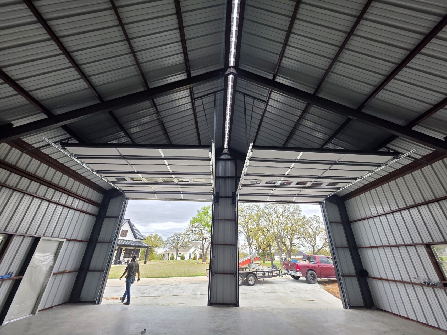 40x50 Weld Up Metal Garage in Weatherford, TX. 40x50 Weld Up Metal Garage in Weatherford, TX.