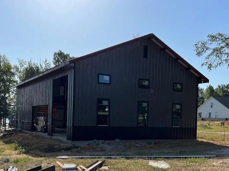 36x55 Black and Grey Red Iron Building 36x55 Black and Grey Red Iron Building