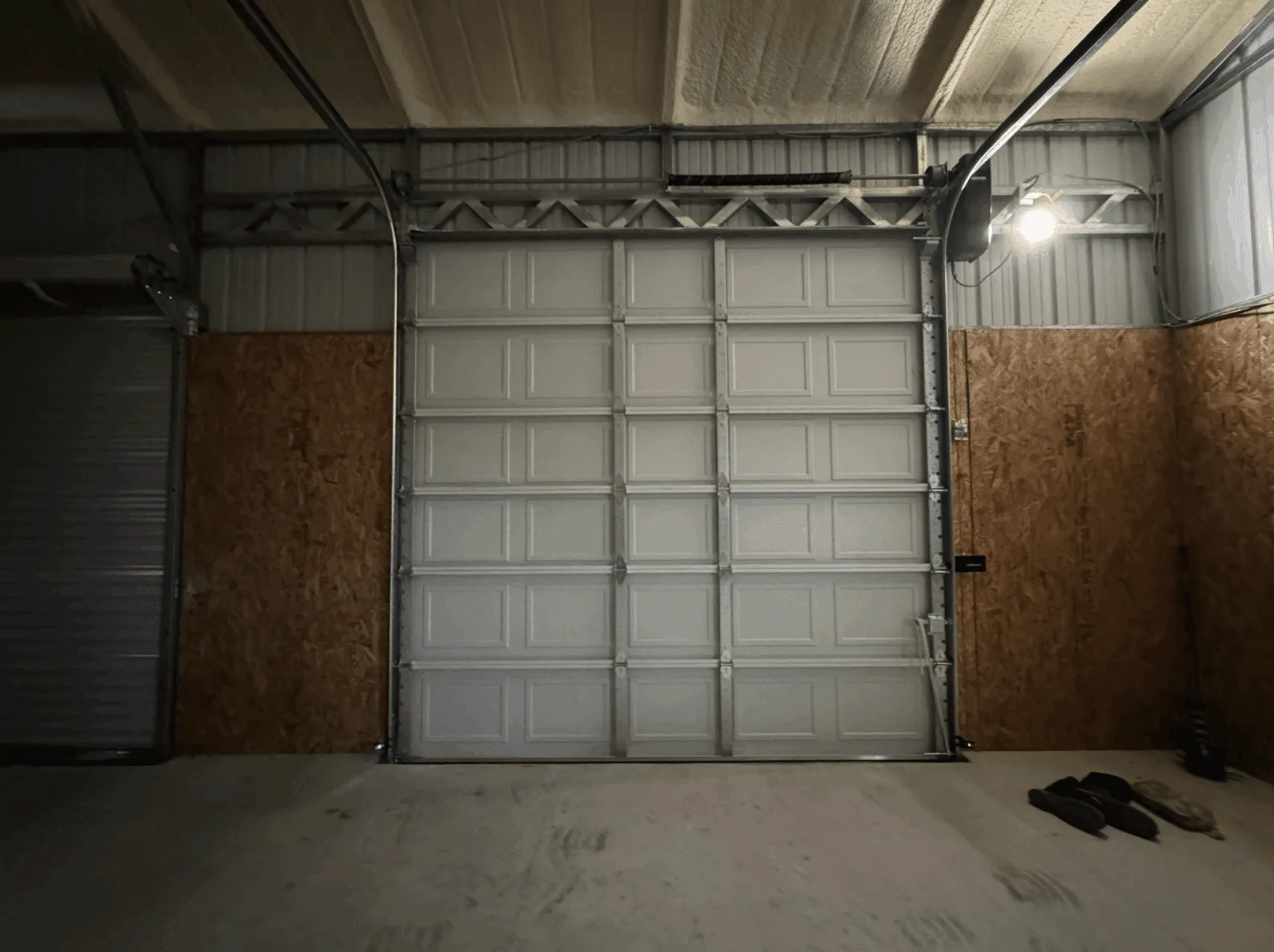 30x70 Texas White Metal Garage in Kaufman, TX. 30x70 Texas White Metal Garage in Kaufman, TX.