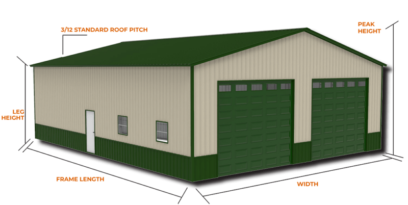 MB1-40x60 Metal Building | WolfSteel Buildings