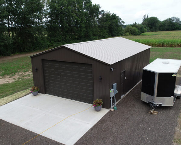 24x30 Steel Garage in Denton, Texas