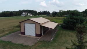 RV Metal Building with Lean To in Texas