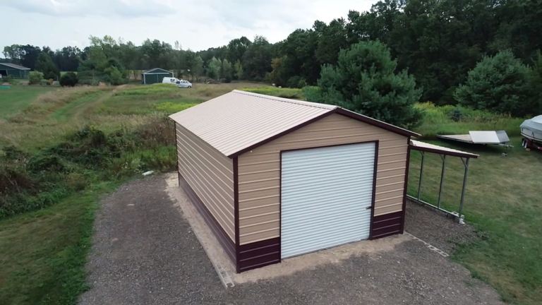 RV Metal Building with Lean To in Texas