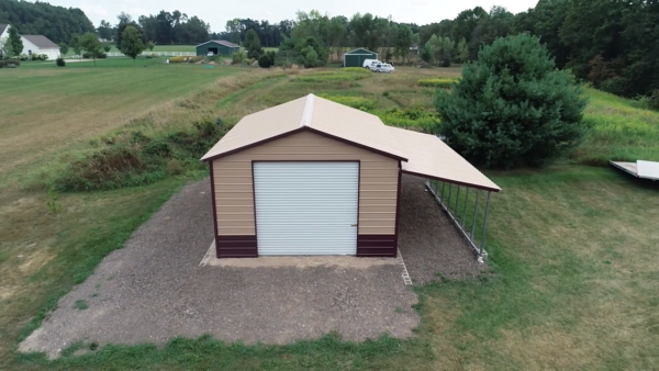 RV Metal Building with Lean To in Texas