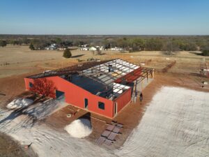 60x100 Red Iron Texas Metal Building (1)