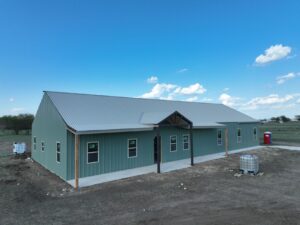 40x80 Red Iron Metal Building