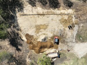 Site Prep for 28x85 Red Iron Metal Building