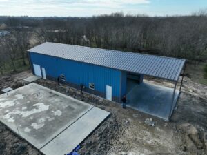 28x85 Red Iron Metal Building near Dallas, Texas