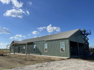 40x80 Red Iron Metal Building