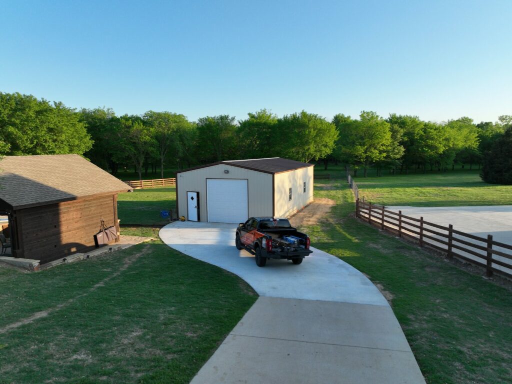 24x45 Tubular Metal Building in Denton, Texas 76208