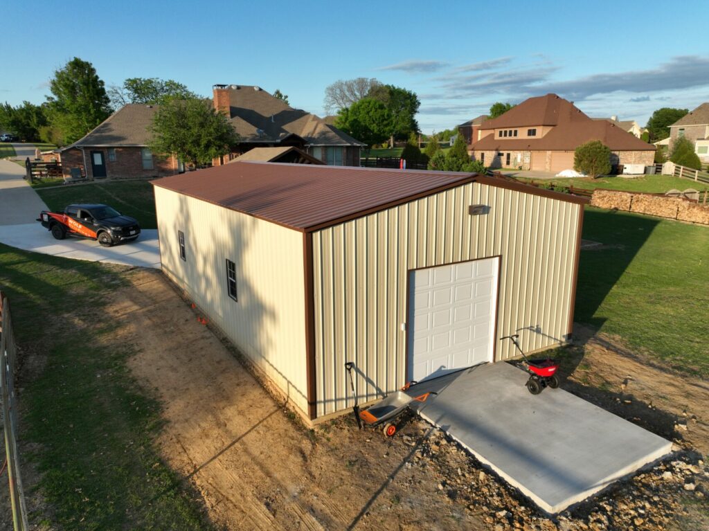 24x45 Tubular Metal Building in Denton, Texas 76208