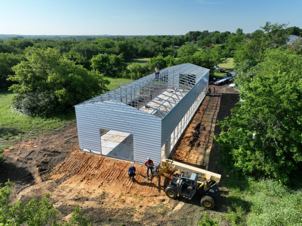 30x100 Tubular Metal Building in Crowley, Texas 776036