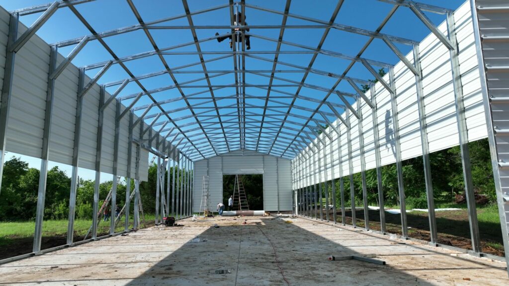 30x100 Tubular Metal Building in Crowley, Texas 776036
