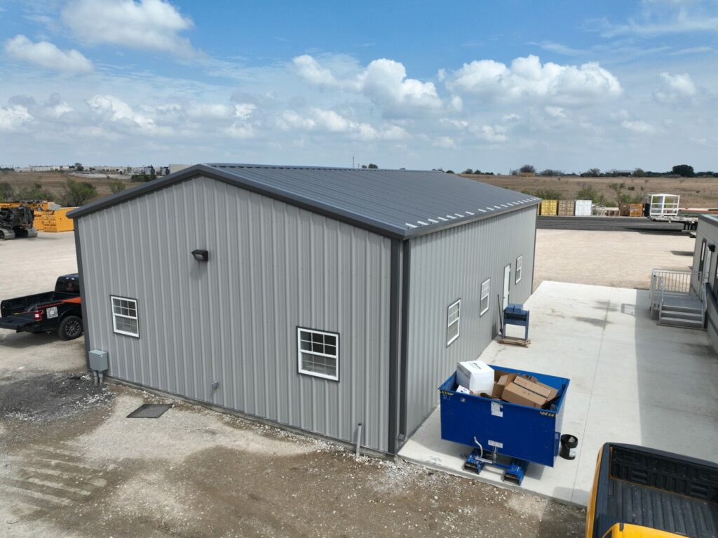 30x50 Red Iron Metal Building in Forth Worth, Texas 76126