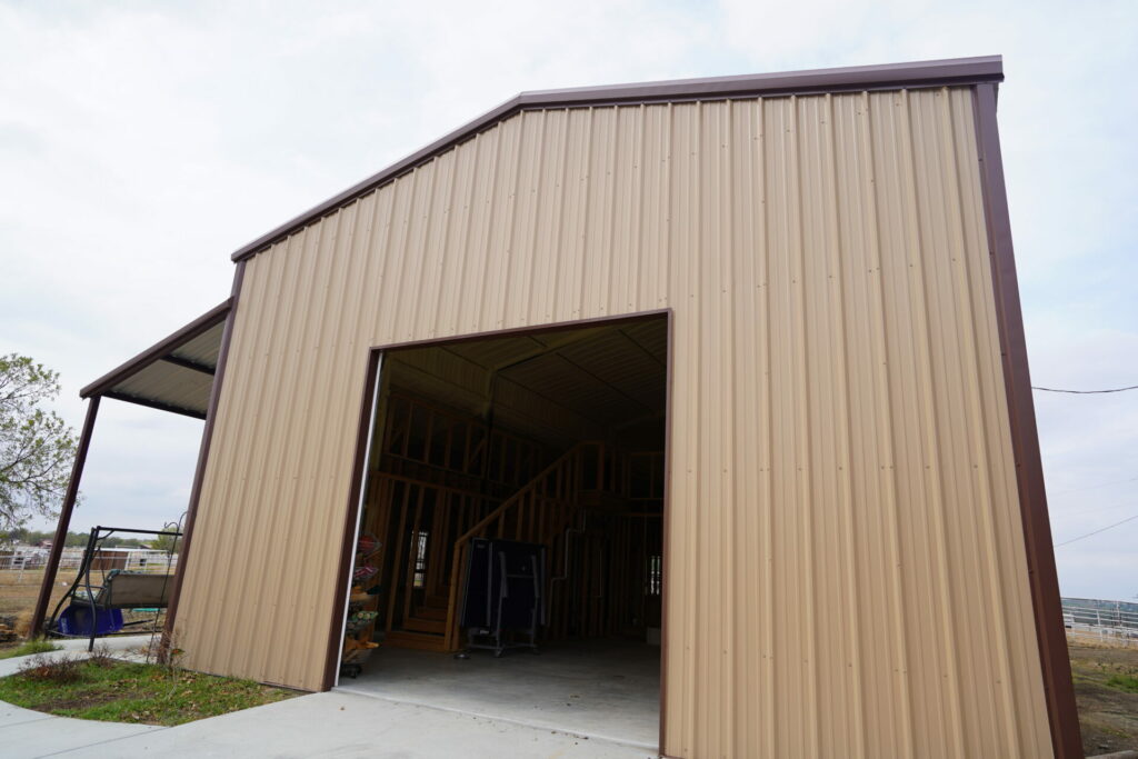30x60 Red Iron Metal Building in Weatherford, Texas 76087