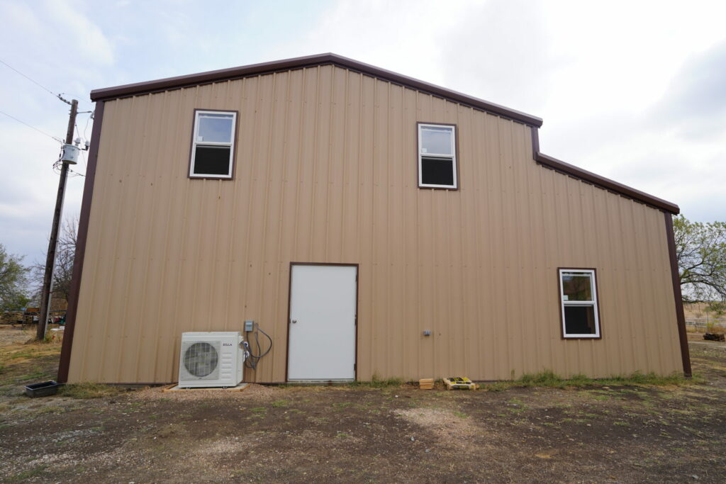 30x60 Red Iron Metal Building in Weatherford, Texas 76087