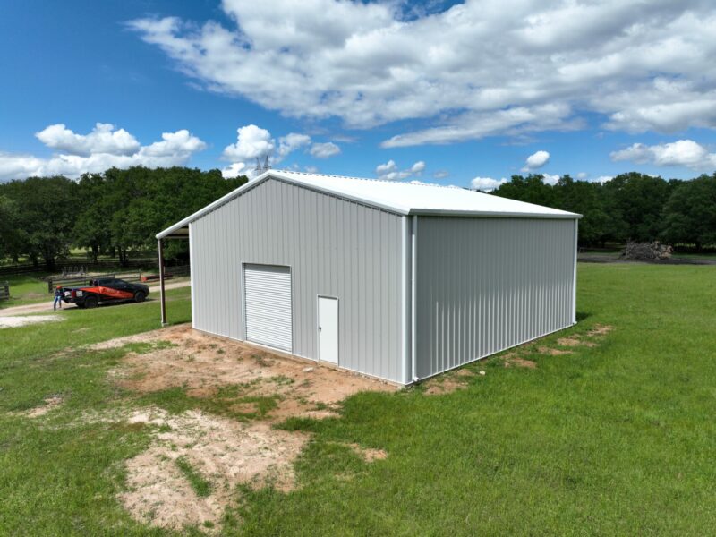 40×40 Red Iron Metal Building in Malakoff, Texas 75148
