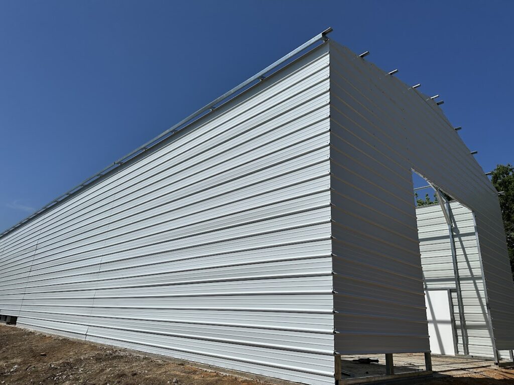30x100 Tubular Metal Building in Crowley, Texas